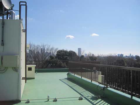 マンションの屋上の防水加工の施工事例です。